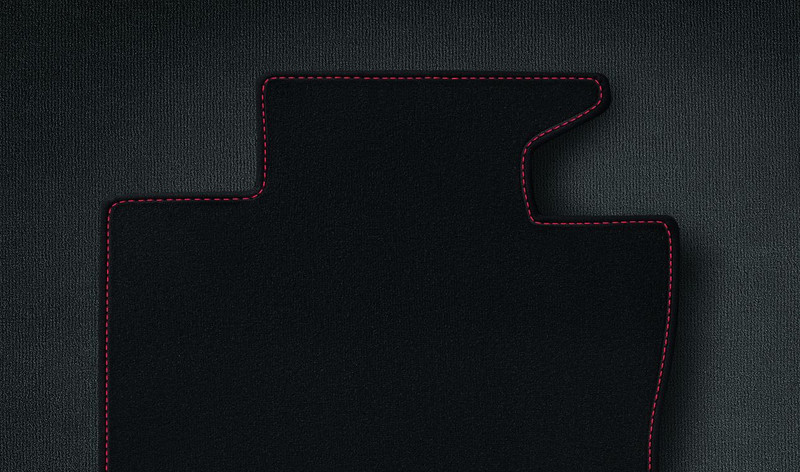 Genuine Velours Floor Mats Seam Red JCW Carbon Black 51 47 9 811 686