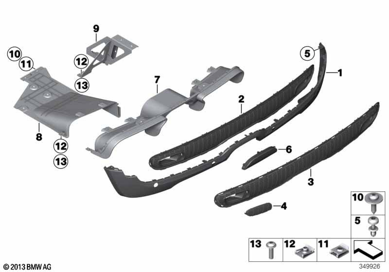 Genuine Rear Center Middle Air Duct Hose Pipe Line Replacement 51 74 7 330 558