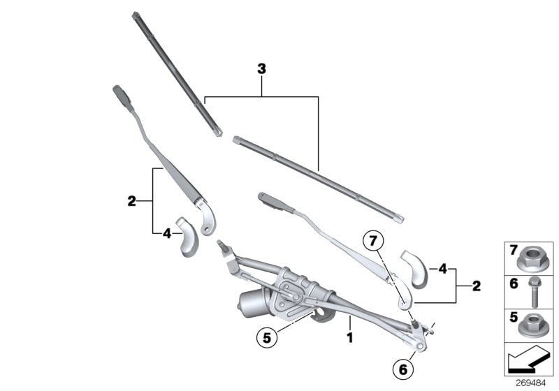 Genuine Window Windscreen Wiper Blades Set 61 61 2 239 963