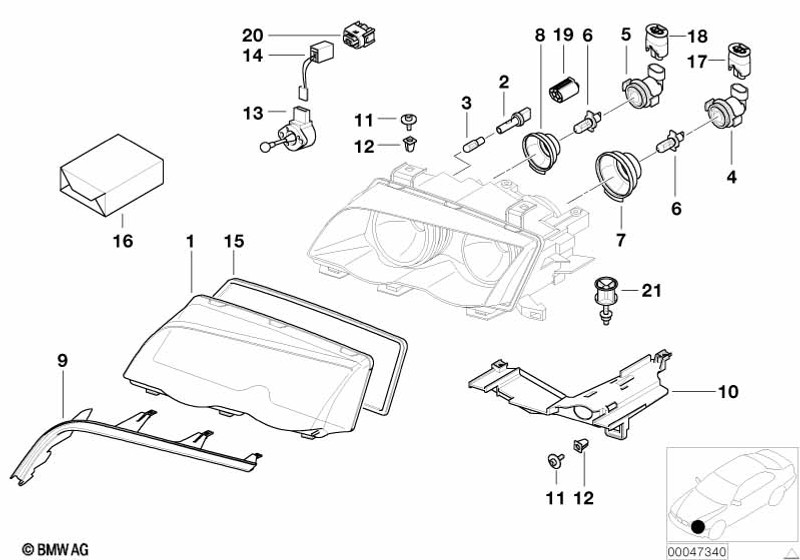 Genuine Fog Headlight Parking Light Bulb Socket Holder 63 12 8 380 205