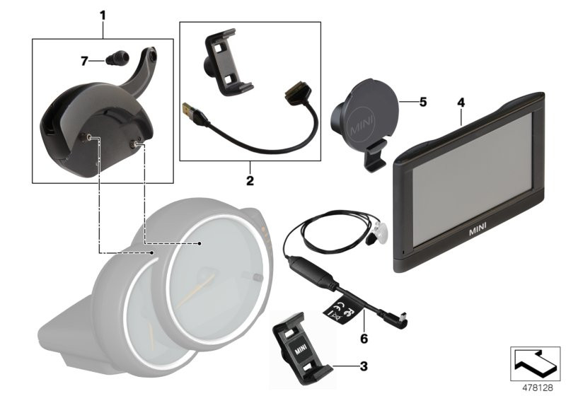 Genuine Universal Bracket Mount For Click & Drive 65 90 2 406 942