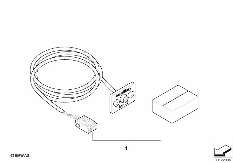 Genuine Audio Aux In Auxiliary Connection / Connector 65 12 0 308 752