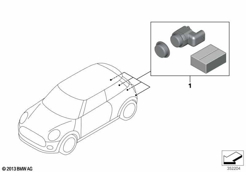 Genuine Rear Parking Distance Control PDC Retrofit Kit 66 20 2 287 371