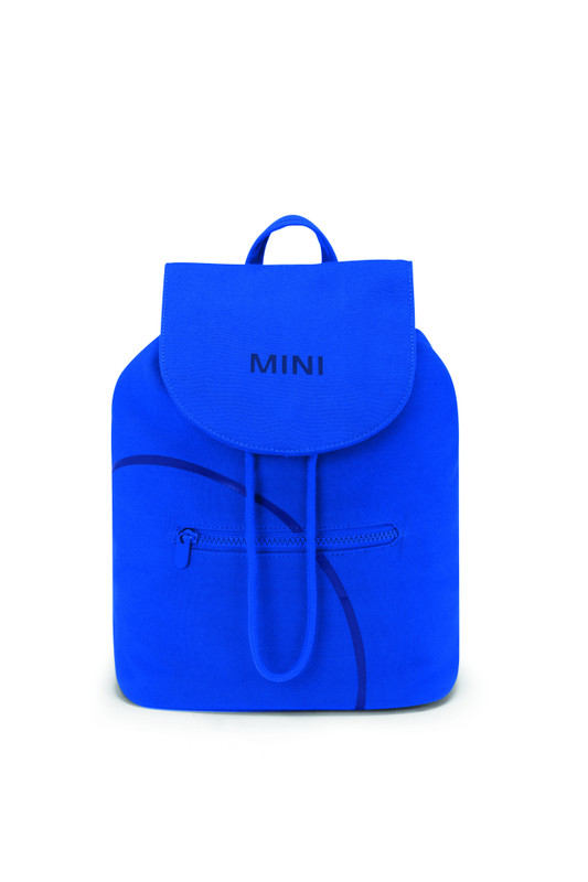 Genuine Backpack Bag Outline Print Blazing Blue Zip Open Pocket Travel 80 22 5 B32 0C3