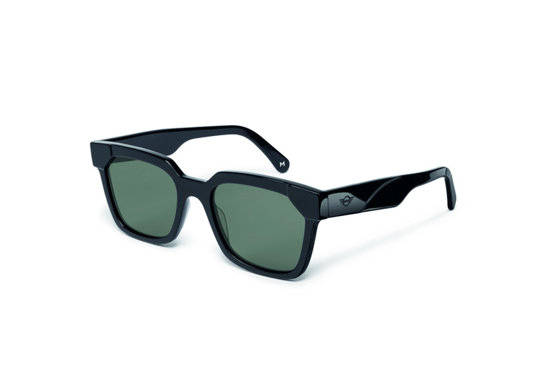Genuine Sunglasses D-Frame Cut-Out Black 3D Car Face Dark Green Lenses 80 25 5 B32 116