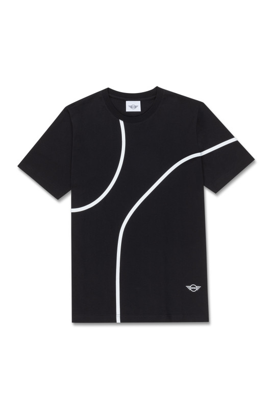 Genuine Mens T Shirt Tee Top Outline Print Wing Logo Cotton Black White 80 14 5 B32 039