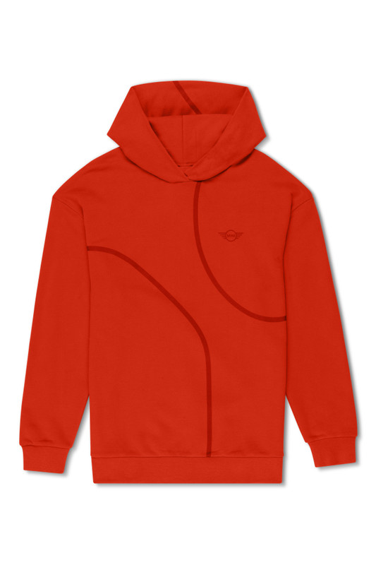 Genuine Mens Hoodie Sweatshirt Outline Print Wing Logo Cotton Rebel Red 80 14 5 B32 075