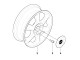 Genuine 15" White Hub Cap For 15 Inch Rotator Spoke R101 Alloy Wheels 36 13 6 769 755