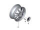 Genuine 16" Silver Hub Cap For 16 Inch Double-Spoke R88 Alloy Wheels 36 13 6 755 812