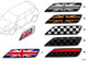 Genuine Clubman Chequered Black/Grey Style Pack - Mirror Covers + Lock Caps