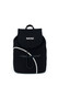Genuine Backpack Bag Outline Print Black White Zip Open Pocket Travel 80 22 5 B32 0C4