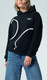 Genuine Womens Ladies Hoodie Sweatshirt Outline Print Black White 80 14 5 B32 015