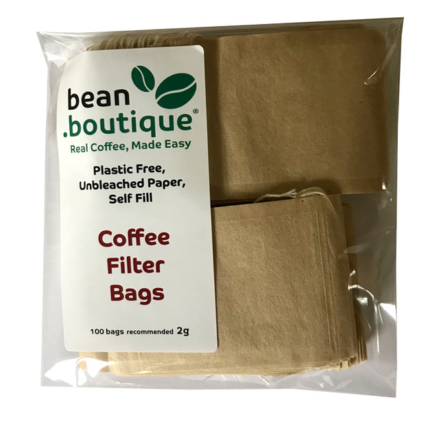 Ground Coffee Filter Bags, Unbleached Paper, Plastic Free, Filter Bags "To Go"