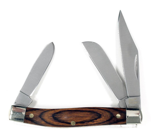 RUKO RUK0071, 440A, 3-5/16" Folding Blade Pocket Knife,  Pakkawood Handle