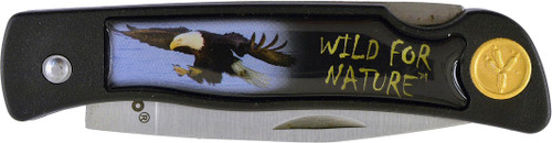 420A, 2-1/2" Folding Blade Knife, Bald Eagle Image on Nylon Handle