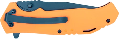 RUKO RUK0183SBZ, 440A, 3-1/4" Folding Blade Knife, Blaze Orange Handle