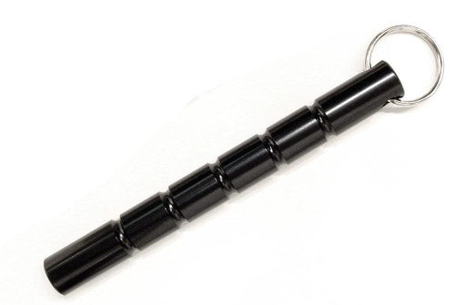 RUKO K4434BL, Aluminum 5-1/2" Kubaton Defense Stick with Key Ring, Black 