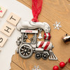 Train Ornament Vintage Choo Choo Train Childrens Ornaments Red Glitter  Dated with Current Date