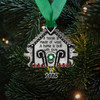 Silver Metal Gingerbread House Ornament