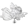 Silver Metal Angel with Bell Modern Engravable Christmas Ornament