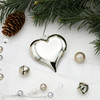 Puff Silver Metal Heart Ornament