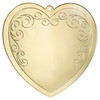 Swirl Gold Metal Heart Ornament