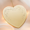 Swirl Gold Metal Heart Ornament