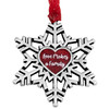 Pewter Metal Love Makes a Family Snowflake Ornament