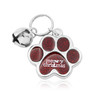 Meow-y Pet Cat Collar Silver metal Paw Christmas Charm