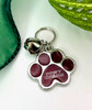 Meow-y Pet Cat Collar Silver metal Paw Christmas Charm