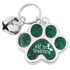 Elf in training Pet Dog Cat Collar Paw Silver Metal Christmas Charm