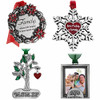 Family Love Pewter Christmas Tree Ornament Collection