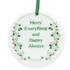Merry Everything & Happy Always Ceramic Ornament