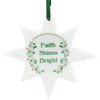 Faith Shines Bright Star Ceramic Ornament
