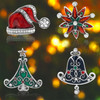 Assorted christmas poinsettia brooch lapel pin for women