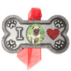 Pewter Metal Pet Dog Bone Picture Photo Frame Ornament