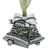 Pewter Metal Wedding Bells Christmas Tree Ornament