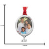 Pewter Metal Oval Photo Picture Frame Collectible with Date Charm Ornament