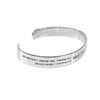 What Cancer Cannot Do Inspirational Stainless Steel Cuff Bracelet Silver metal jewelry