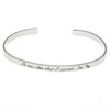 It Was Then That I Carried You -  Inspirational Stainless Steel Cuff Bracelet Silver metal jewelry