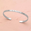 It Was Then That I Carried You -  Inspirational Stainless Steel Cuff Bracelet Silver metal jewelry