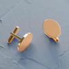 Men's Gold Oval Cufflinks - Engravable, Stylish and Minimal, Joyful Sentiments by Gloria Duchin