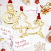modern gold Christmas ornaments
