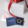 Modern Minimalist Star Gold Metal Christmas Ornament
