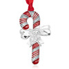Modern Elegant Candy Cane Sterling Silver Metal Keepsake Ornament