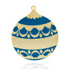 Blue Enamel Ball Engraveable Gold Metal Custom Ornament