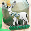Deer with Fashion Camo Vest Pewter Plated Metal Ornament Silver