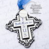 Believe in Jesus Cross Pewter Christmas Ornament