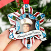 Patriotic Military Picture Photo Frame "Always in our Hearts" ornament