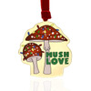 Mush Love Mushroom Gold Christmas Tree Ornament